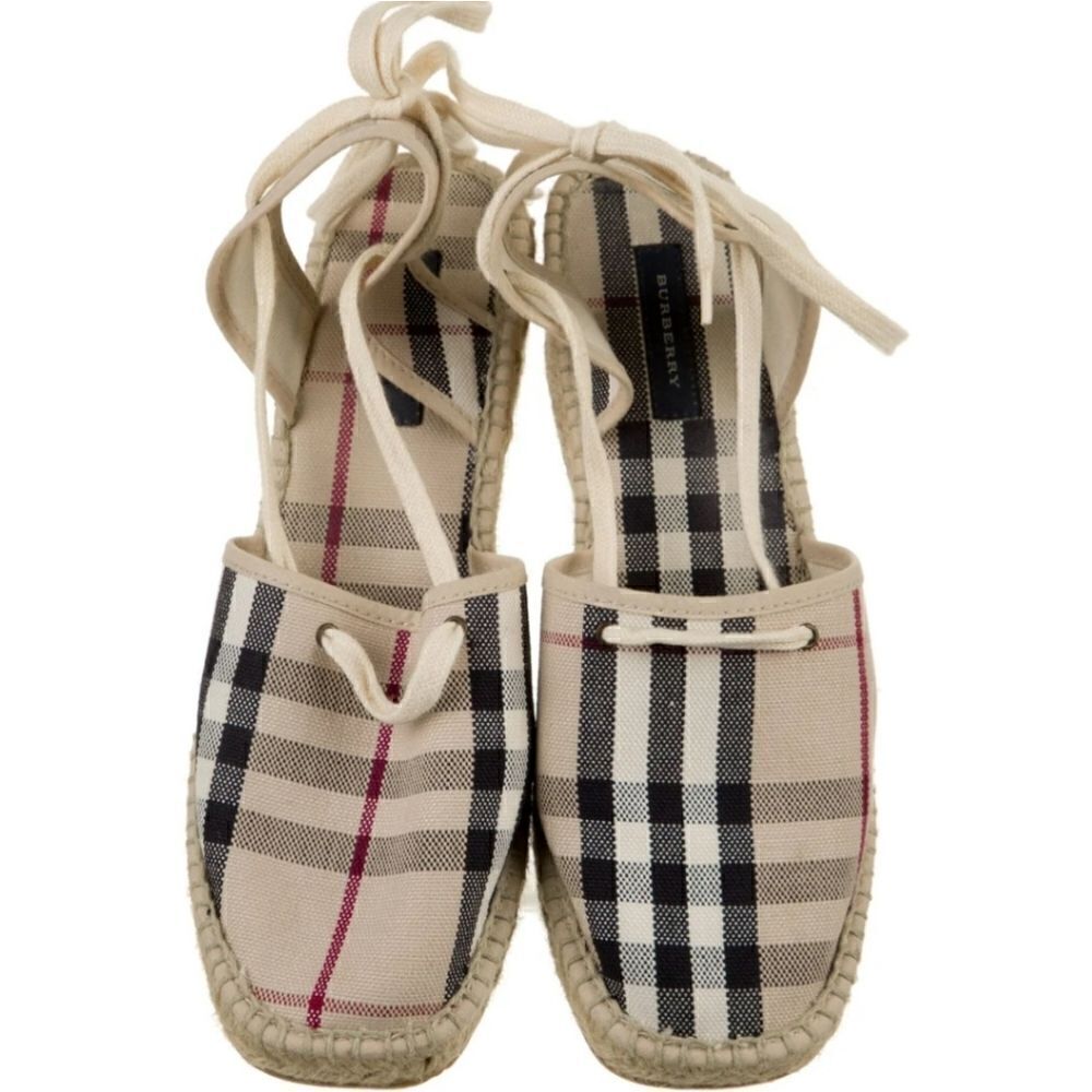 BURBERRYCanvas Plaid Print Espadrilles
